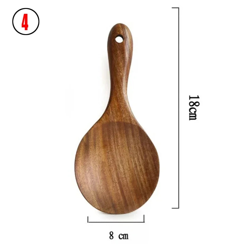 3-4-5 Teak Wood Set: Geometric Culinary Tools