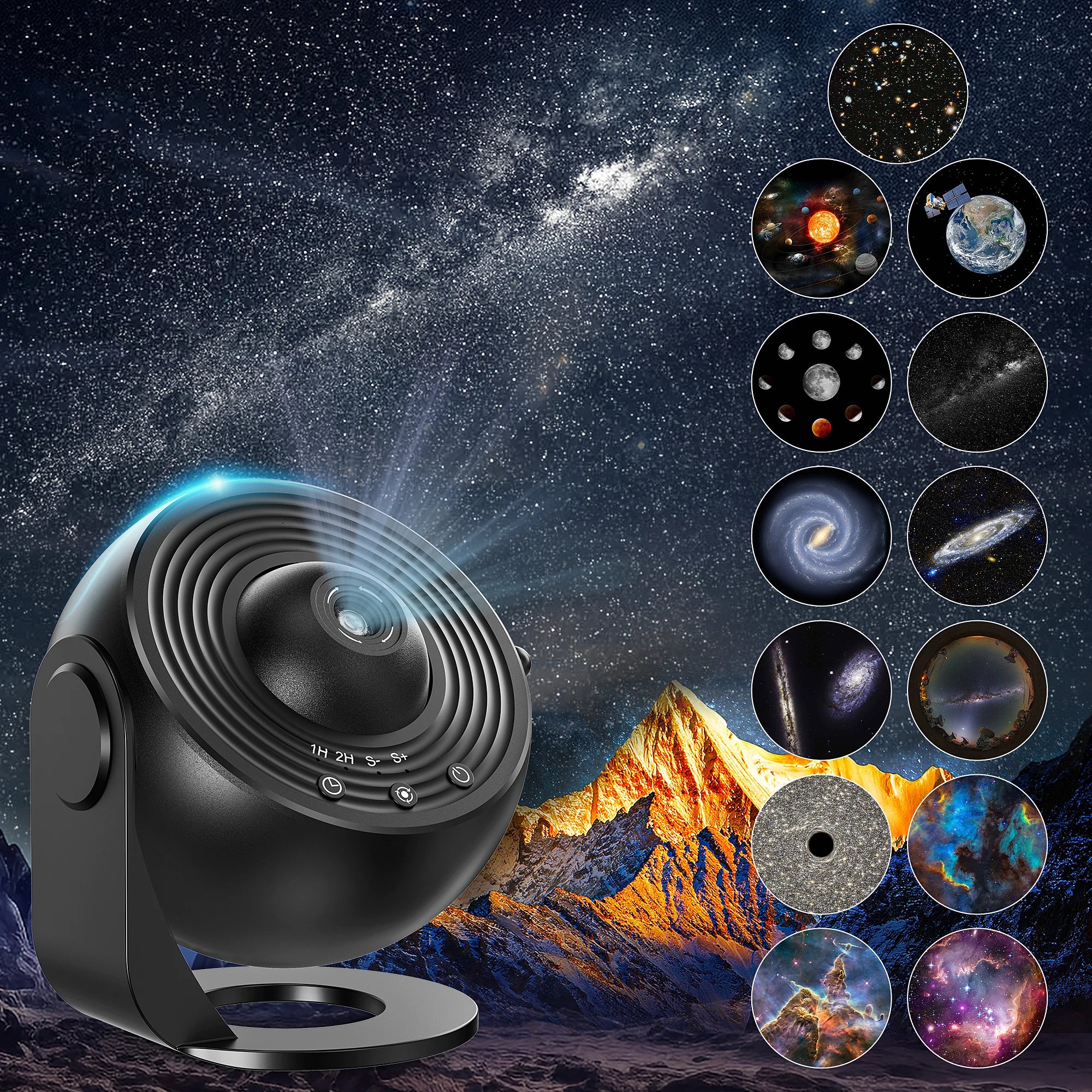 3-4-5 Star Galaxy Projector