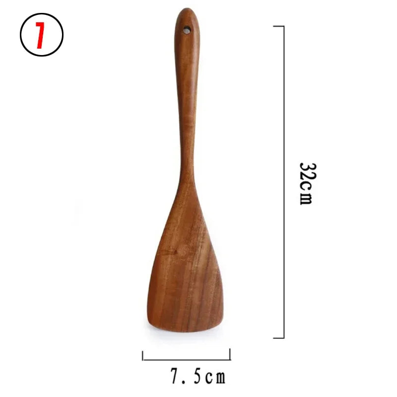 3-4-5 Teak Wood Set: Geometric Culinary Tools