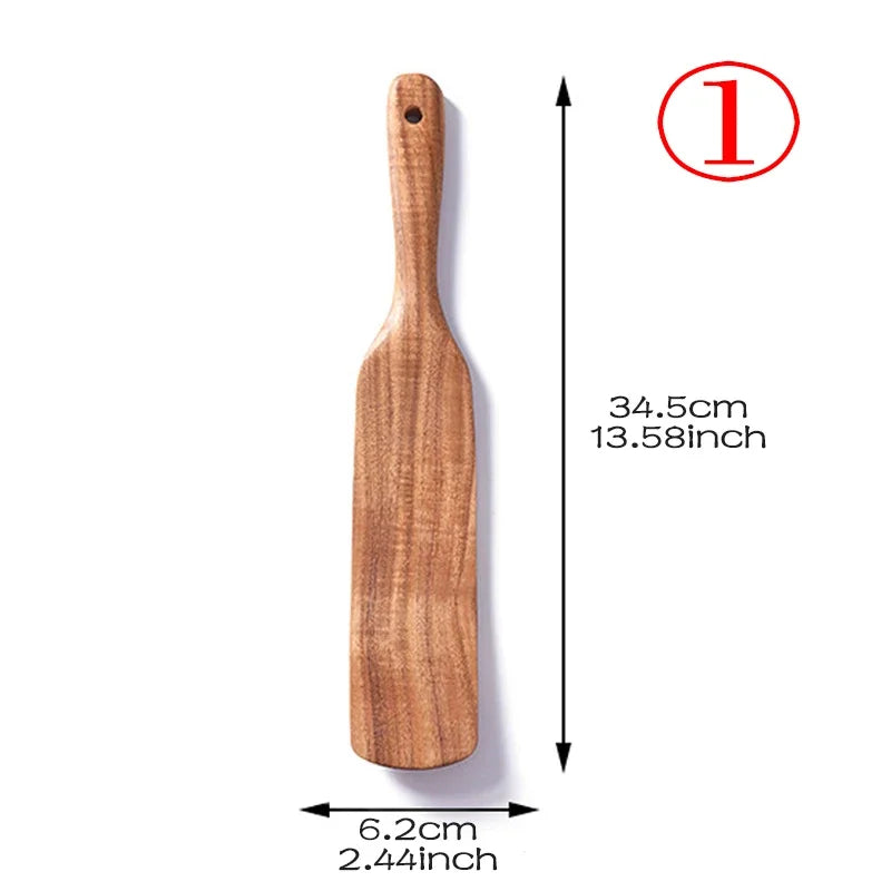 3-4-5 Teak Wood Set: Geometric Culinary Tools