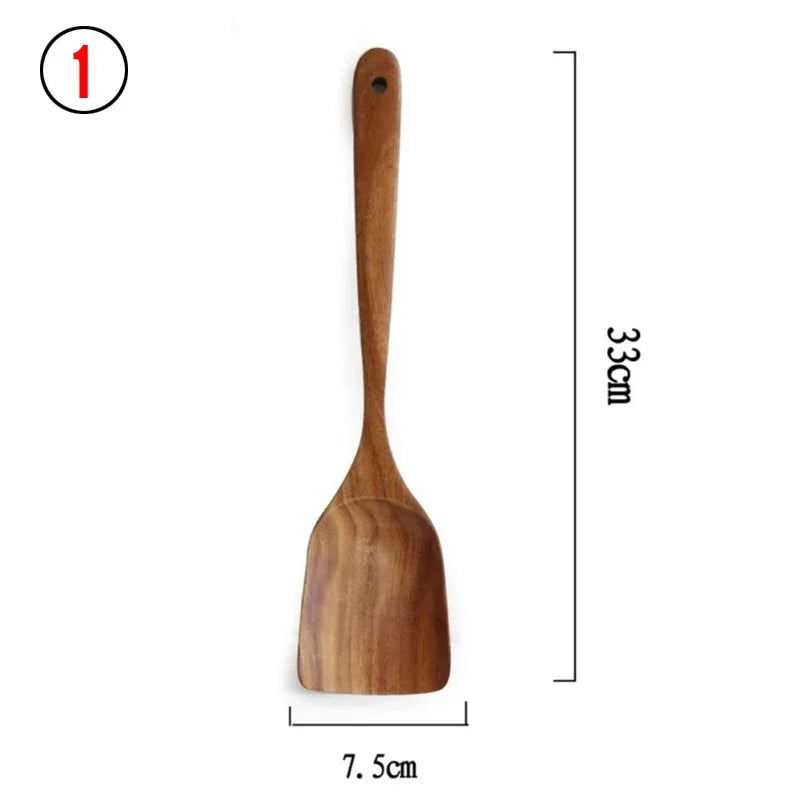 3-4-5 Teak Wood Set: Geometric Culinary Tools