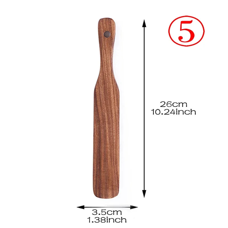 3-4-5 Teak Wood Set: Geometric Culinary Tools