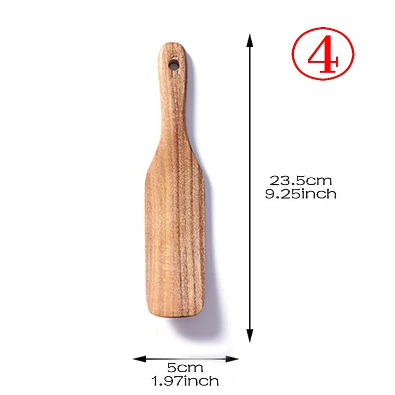 3-4-5 Teak Wood Set: Geometric Culinary Tools