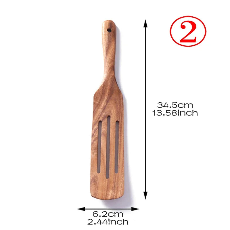 3-4-5 Teak Wood Set: Geometric Culinary Tools