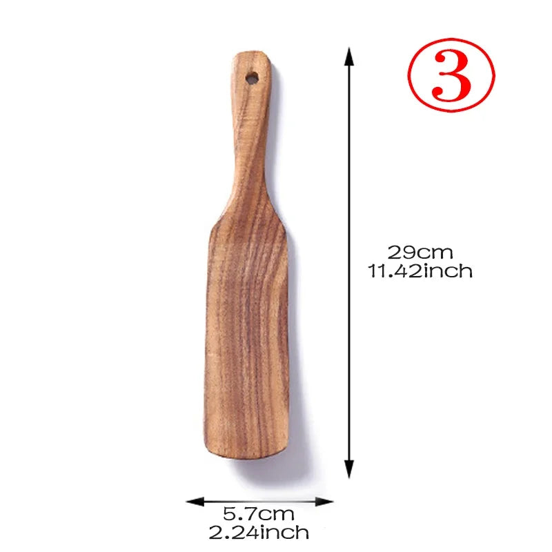 3-4-5 Teak Wood Set: Geometric Culinary Tools