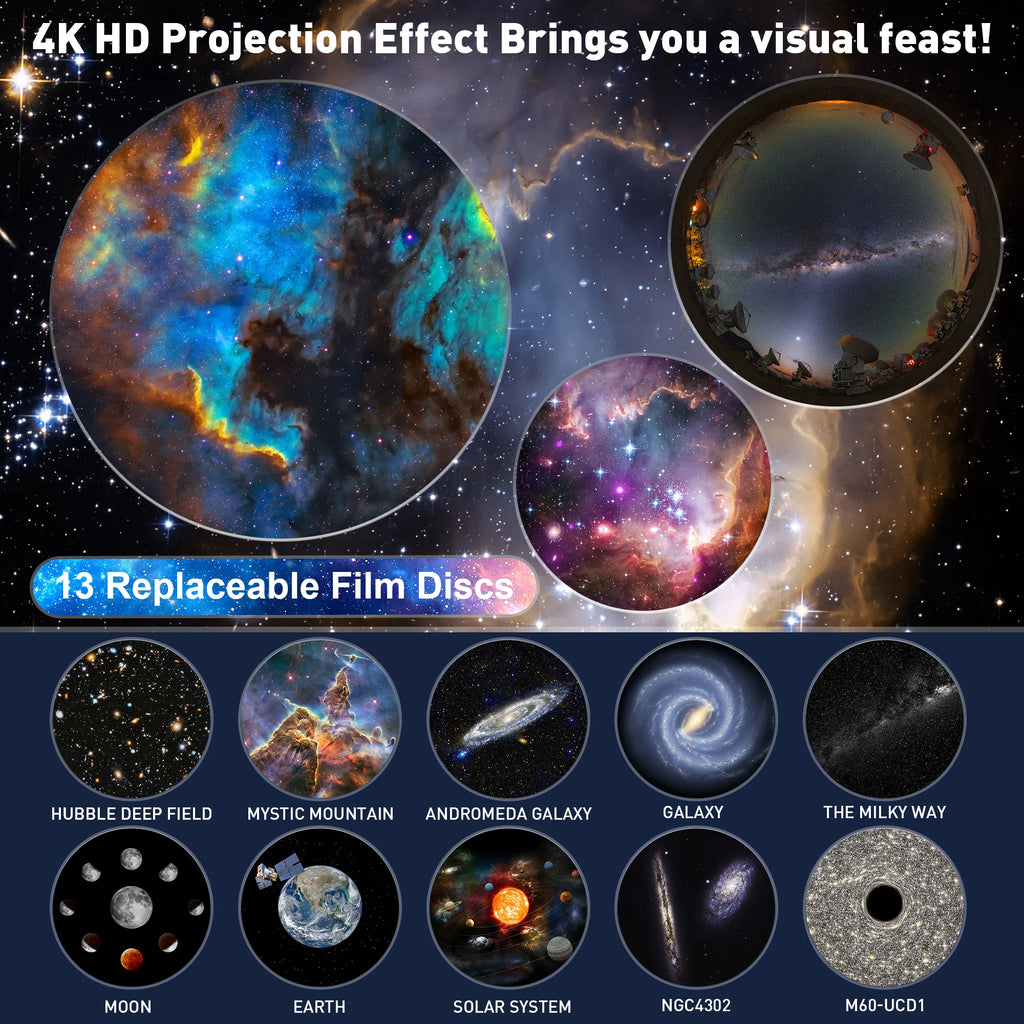 3-4-5 Star Galaxy Projector