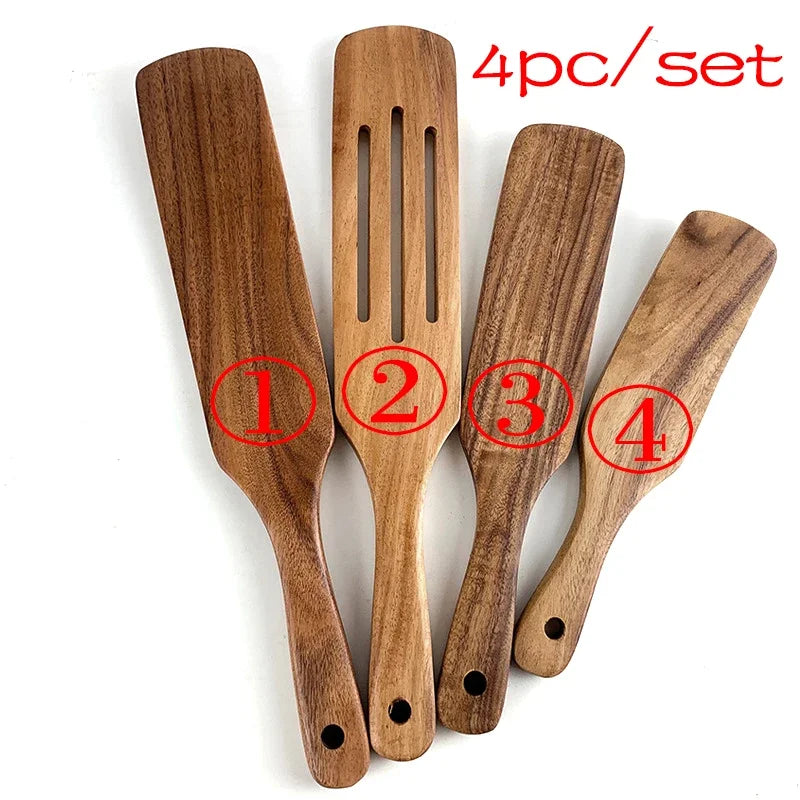3-4-5 Teak Wood Set: Geometric Culinary Tools